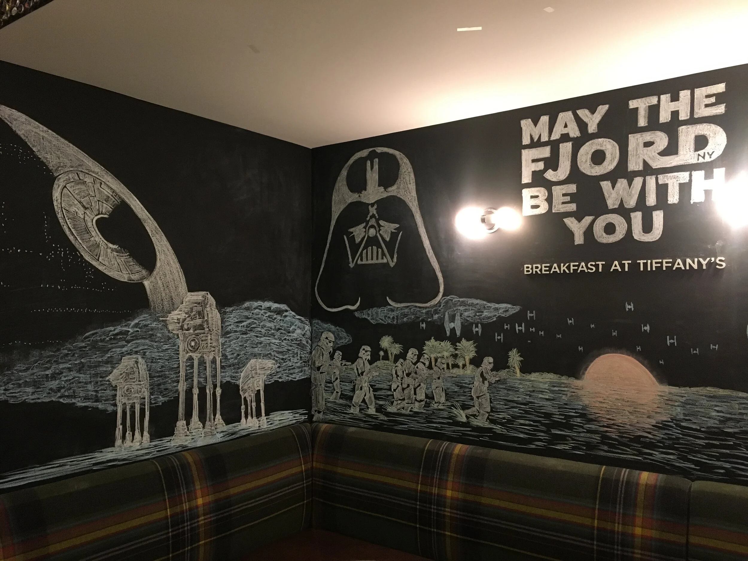 Star Wars chalk art mural detail
