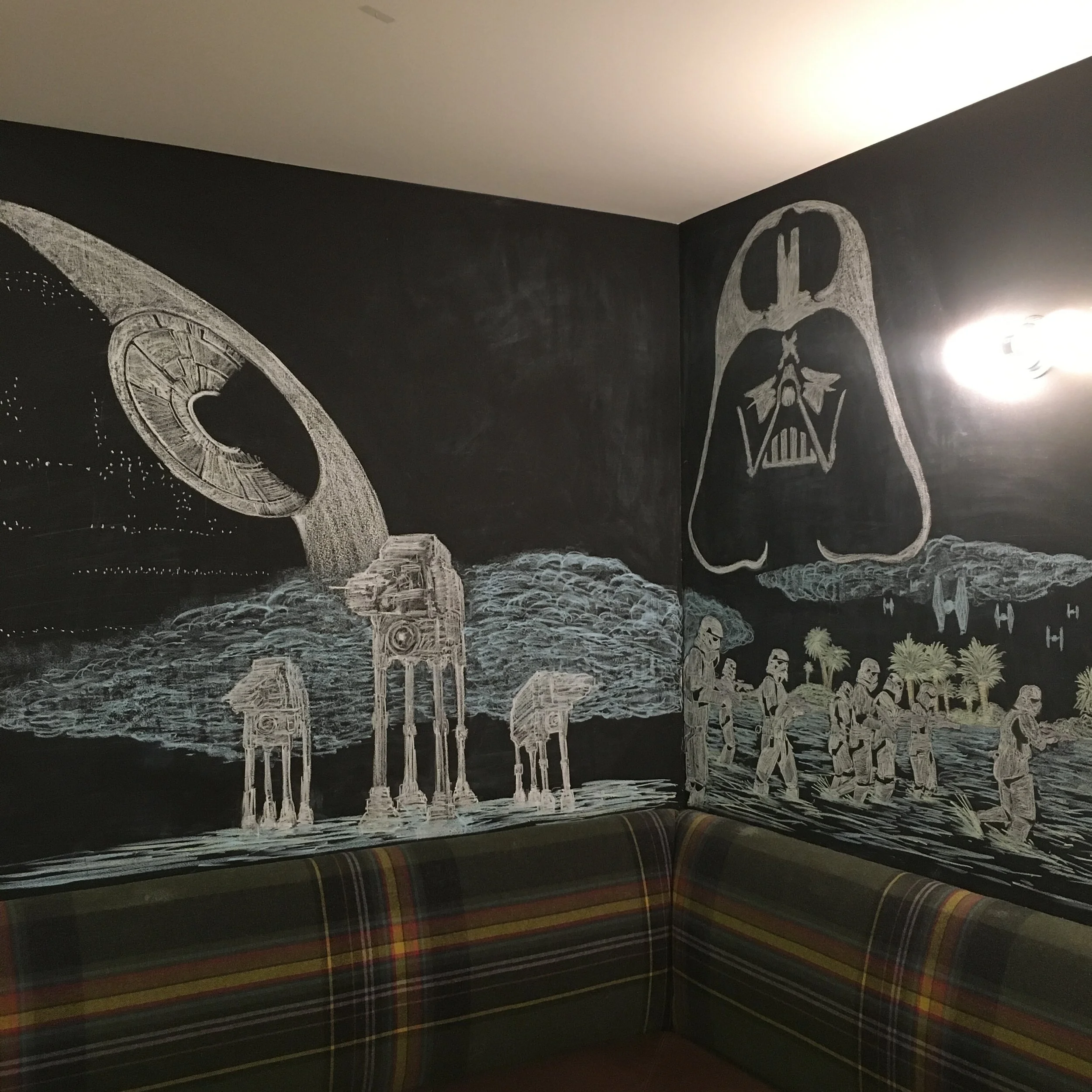 Square Star Wars chalk art character illustration